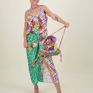 ME369 Luna Tie Front Skirt – Artisan Print | NWT | Size S